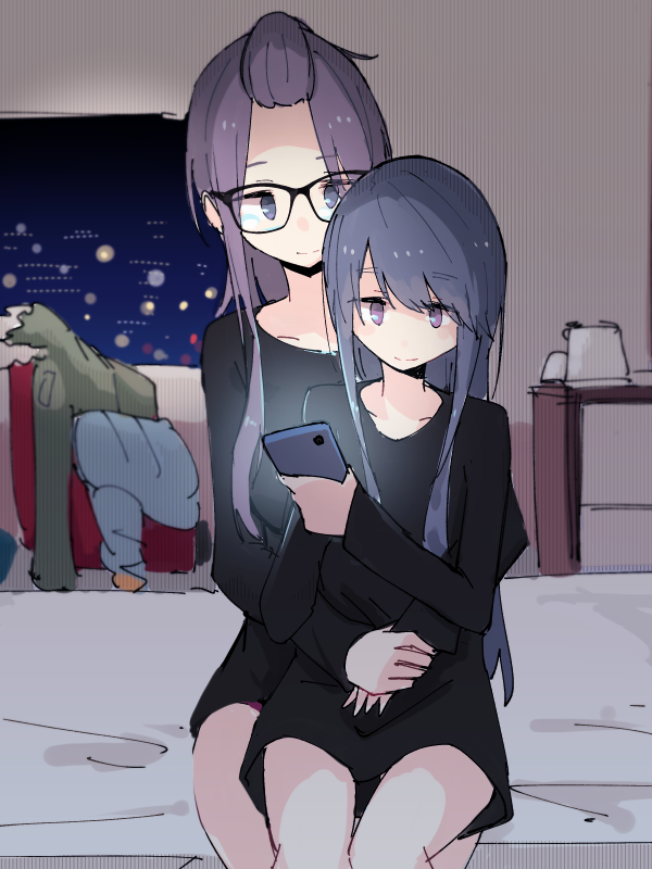 shima rin and kagamihara sakura (yurucamp) drawn by shiroshi_(denpa_eshidan)