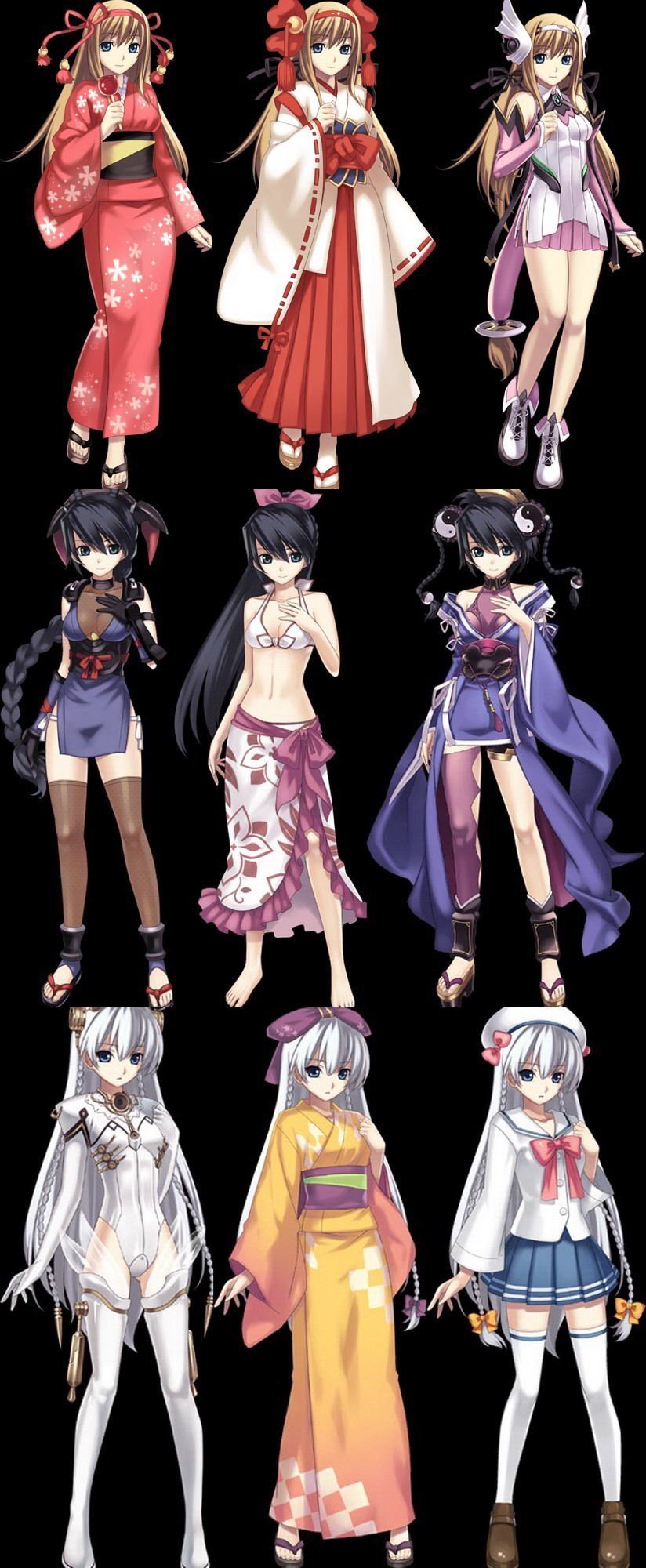 shurelia, aurica nestmile, and misha arsellec lune (ar tonelico and 2 more) drawn by hirano_katsuyuki