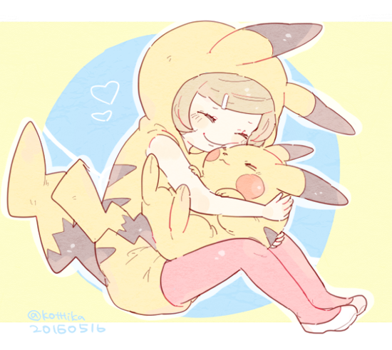 pikachu and poke kid (pokemon and 1 more) drawn by katiko