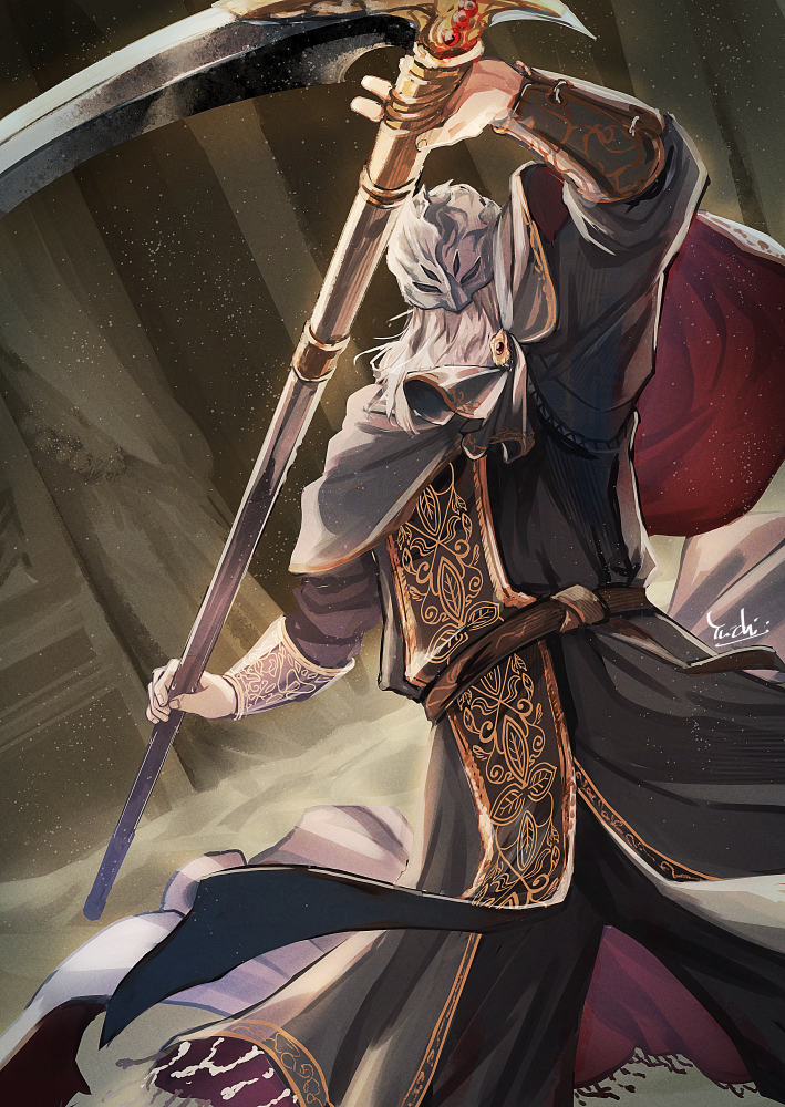 sir ansbach (elden ring and 1 more) drawn by yu-chi_(ahamma)