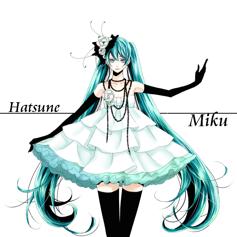 hatsune miku and dress miku (vocaloid) drawn by haruma_(high_drop)