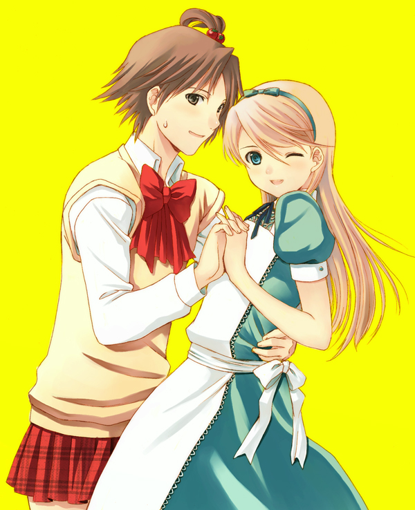 alice, hanamura yousuke, and kuma (persona and 2 more) drawn by seiru_(prairie)