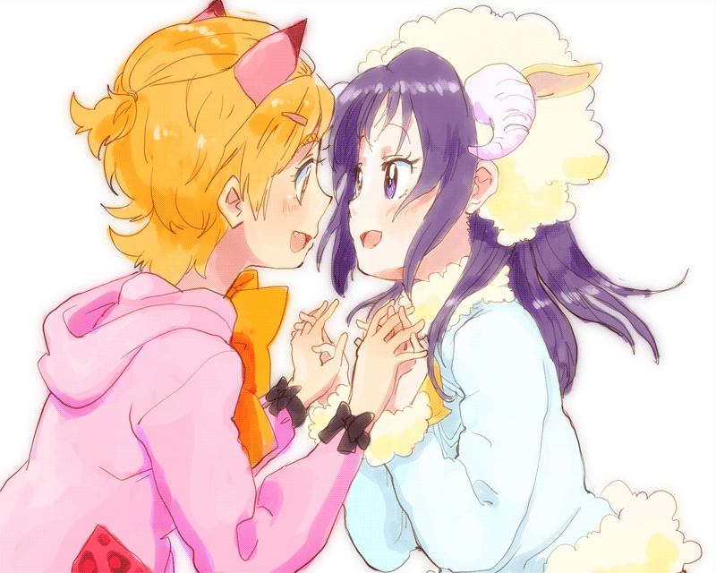 hyuuga saki and mishou mai (precure and 1 more) drawn by azuma_yukihiko
