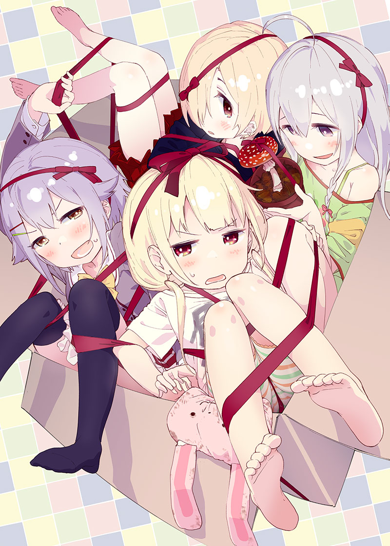 shirasaka koume, futaba anzu, koshimizu sachiko, and hoshi syoko (idolmaster and 1 more) drawn by mizu_asato