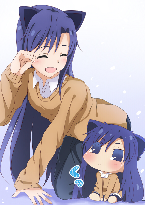 kisaragi chihaya and chihyaa (idolmaster and 1 more) drawn by hitotsuki_nanoka