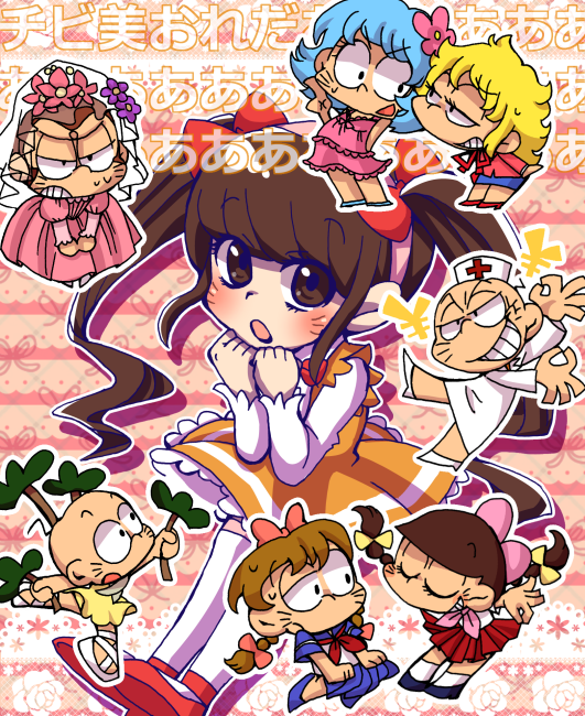 chibita and chibimi (osomatsu and 2 more) drawn by rolo_(marsbar)