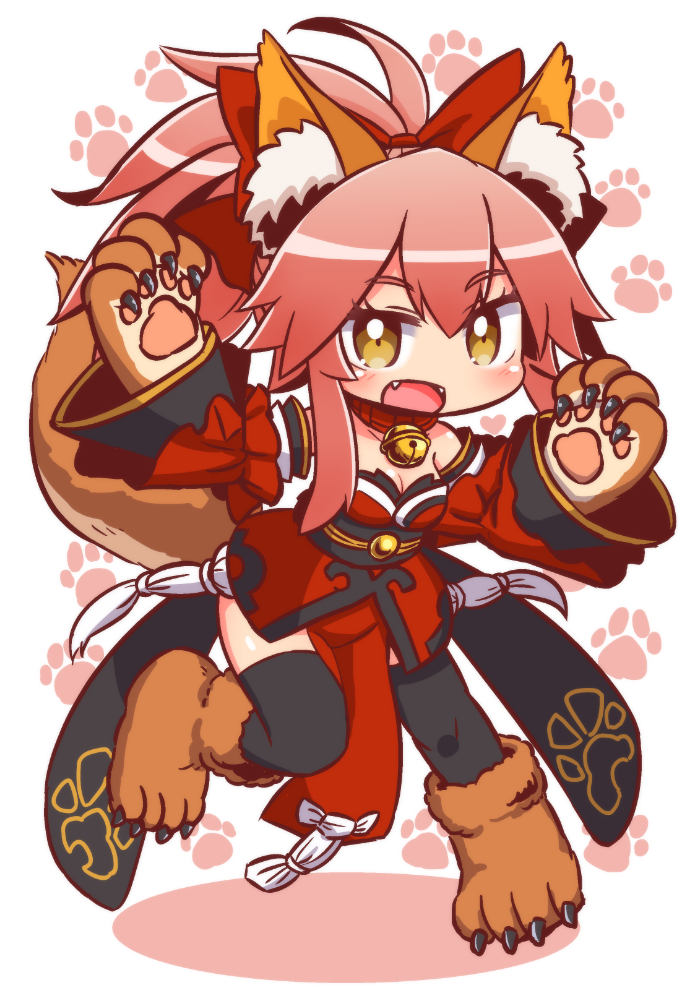 tamamo and tamamo cat (fate and 1 more) drawn by naga_u
