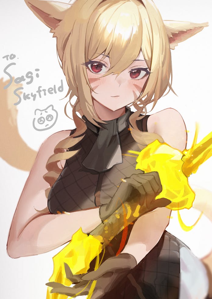 warrior of light (original and 2 more) drawn by cyobiro