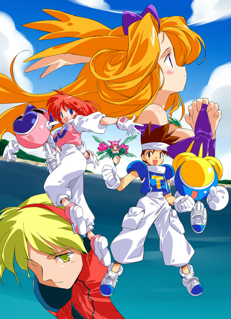 pastel, twinbee, winbee, light, melody-joou, and 2 more (twinbee) drawn by asoka