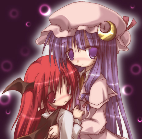 patchouli knowledge and koakuma (touhou) drawn by izumi_yukiru