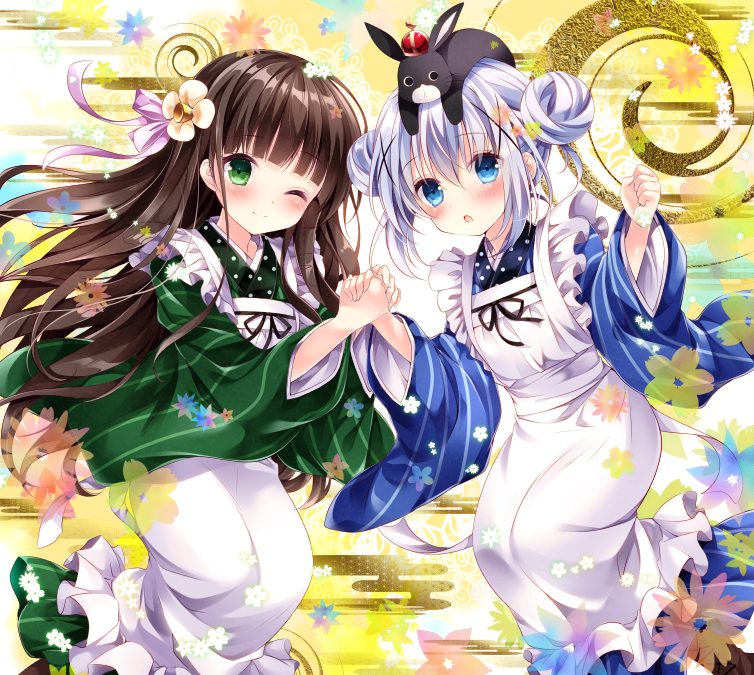 kafuu chino, ujimatsu chiya, and anko (gochuumon wa usagi desu ka?) drawn by nogi_takayoshi
