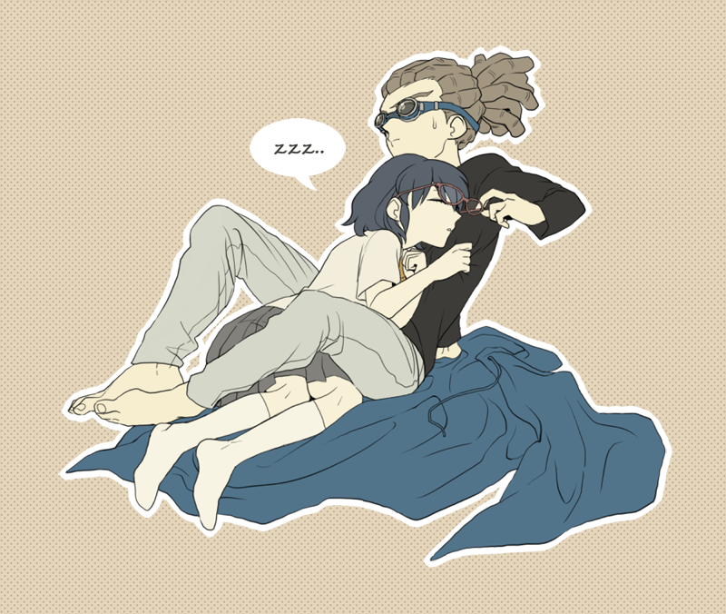 kidou yuuto and otonashi haruna (inazuma eleven) drawn by komiya_kuniharu