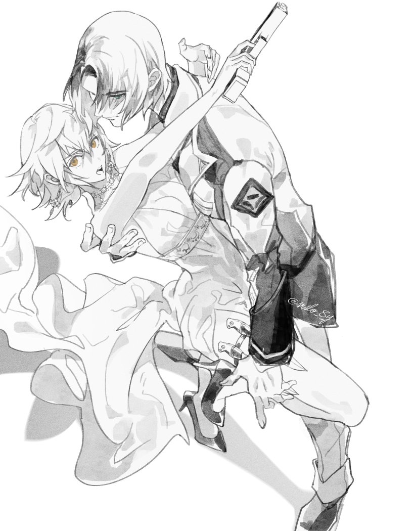 cagalli yula athha and athrun zala (gundam and 3 more) drawn by srslo_8y