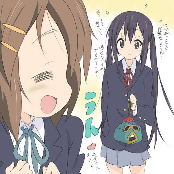 nakano azusa and hirasawa yui (k-on!) drawn by core_(mayomayo)