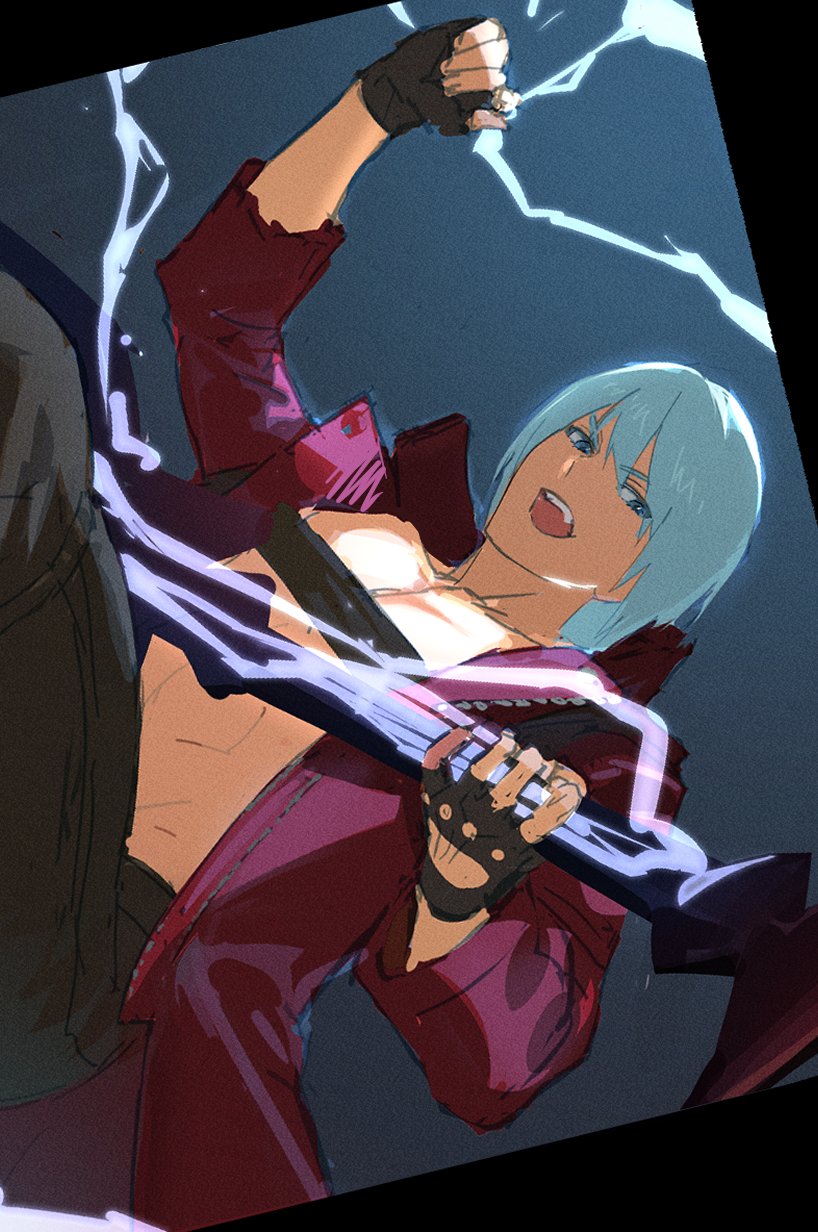 dante (devil may cry and 1 more) drawn by @_43517