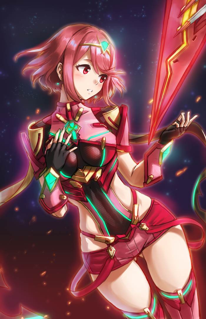 pyra (xenoblade chronicles and 1 more) drawn by athenawyrm