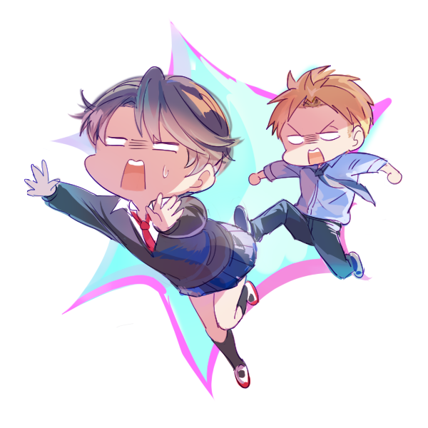 kashima yuu and hori masayuki (gekkan shoujo nozaki-kun) drawn by mery_(yangmalgage)