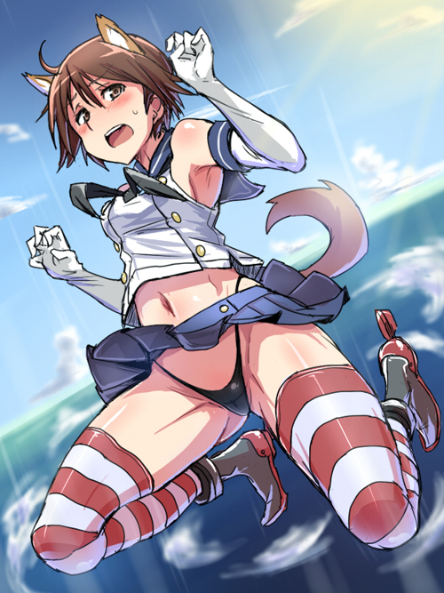 shimakaze and miyafuji yoshika (kantai collection and 2 more) drawn by ulrich_(tagaragakuin)