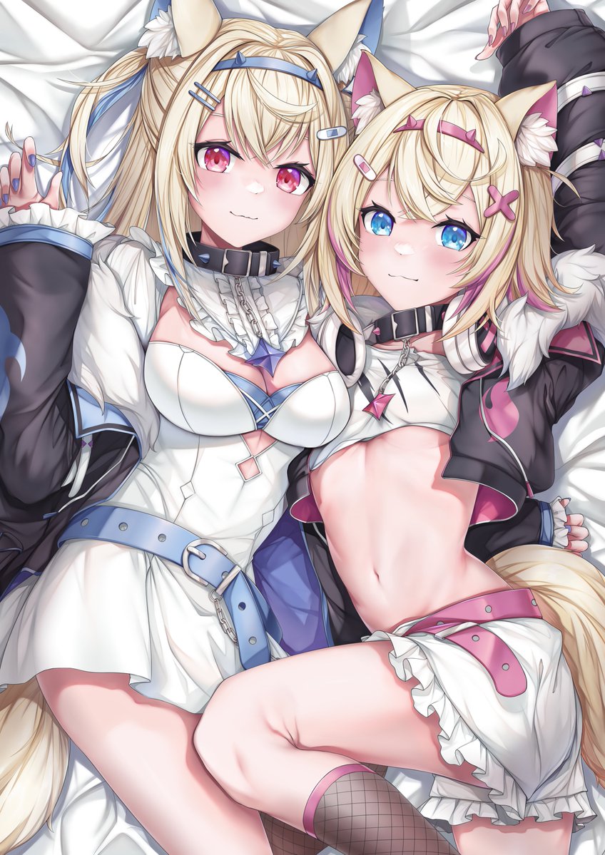 fuwawa abyssgard and mococo abyssgard (hololive and 1 more) drawn by dincat