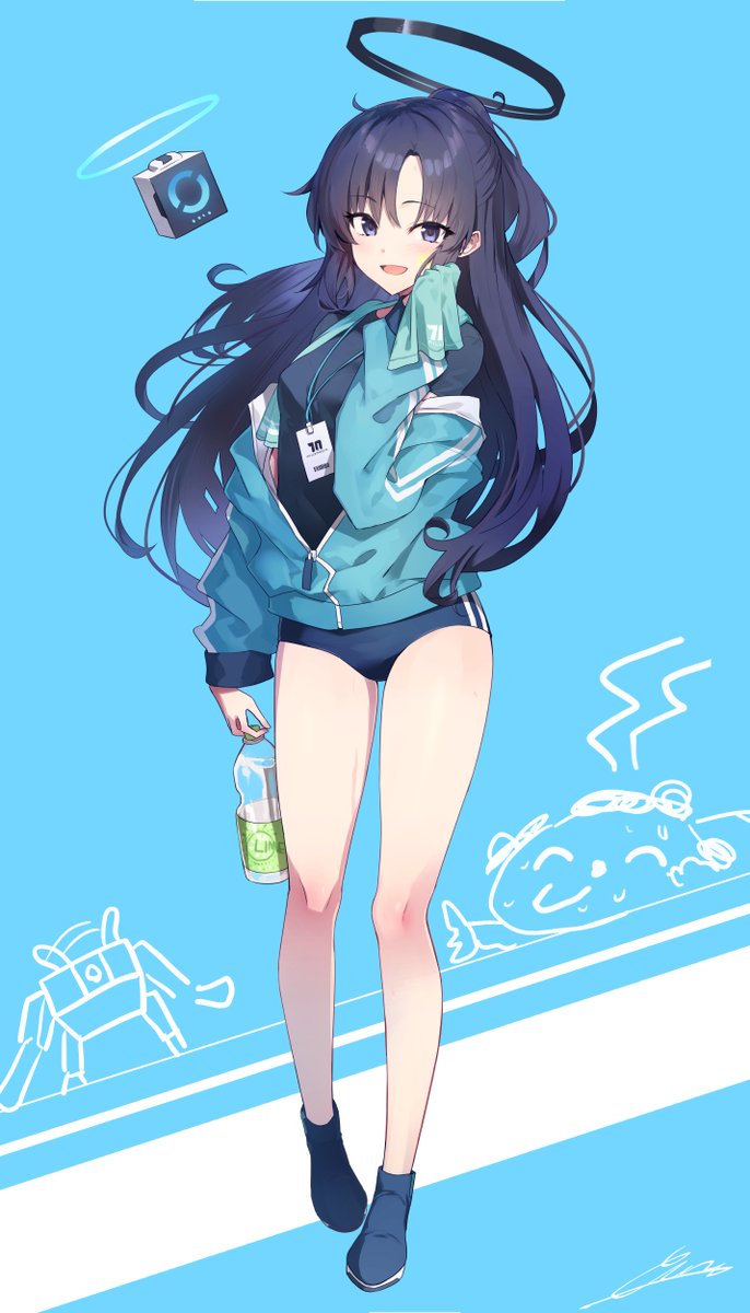 sensei, yuuka, and doodle sensei (blue archive) drawn by cura