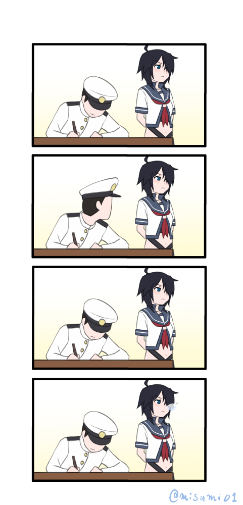 admiral, kako, and kako kai ni (kantai collection) drawn by misumi_(niku-kyu)