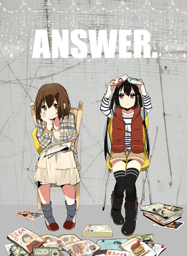 nakano azusa and hirasawa yui (k-on! and 1 more) drawn by meno