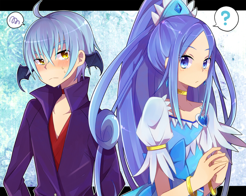 hishikawa rikka, cure diamond, and ira (precure and 1 more) drawn by ruka192