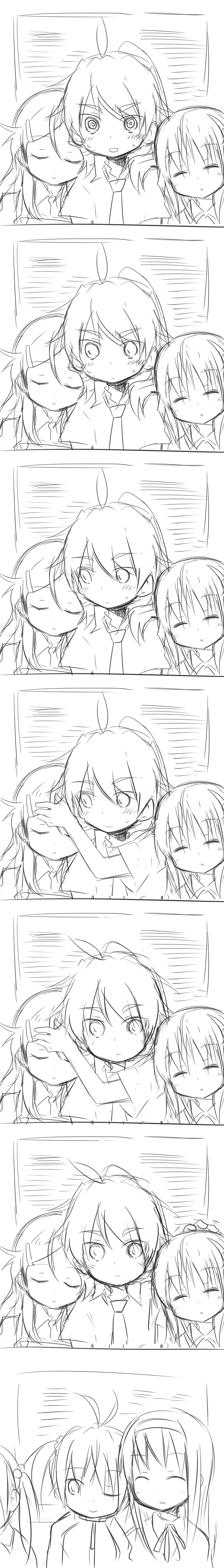isshiki akane, shinomiya himawari, futaba aoi, saegusa wakaba, and isshiki momo (vividred operation) drawn by krbi