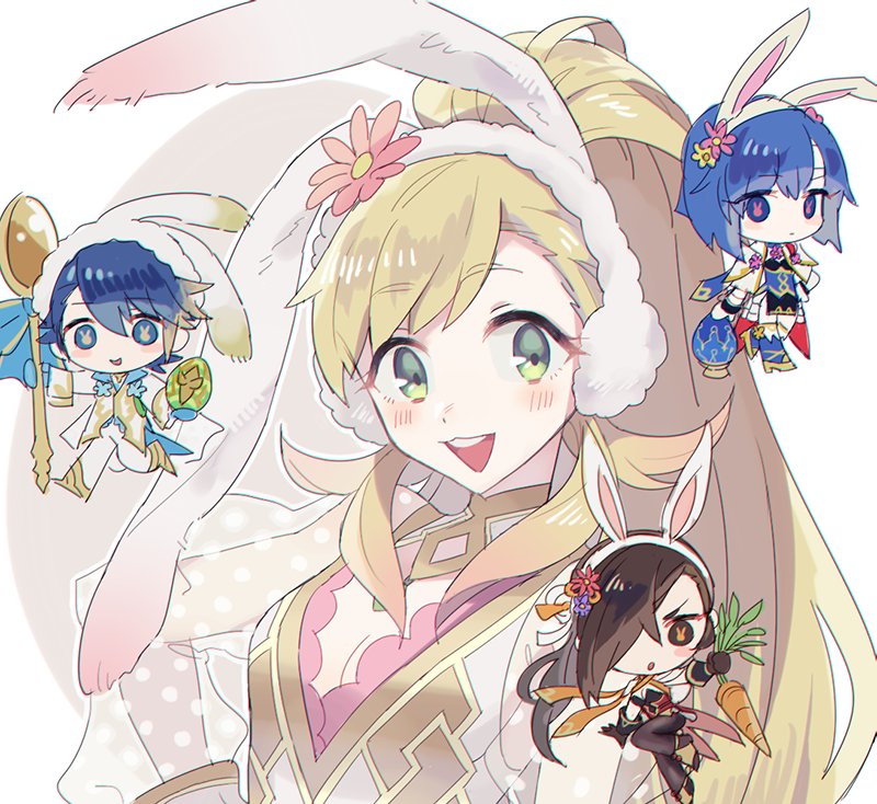 kagero, sharena, catria, and alfonse (fire emblem and 3 more) drawn by noii