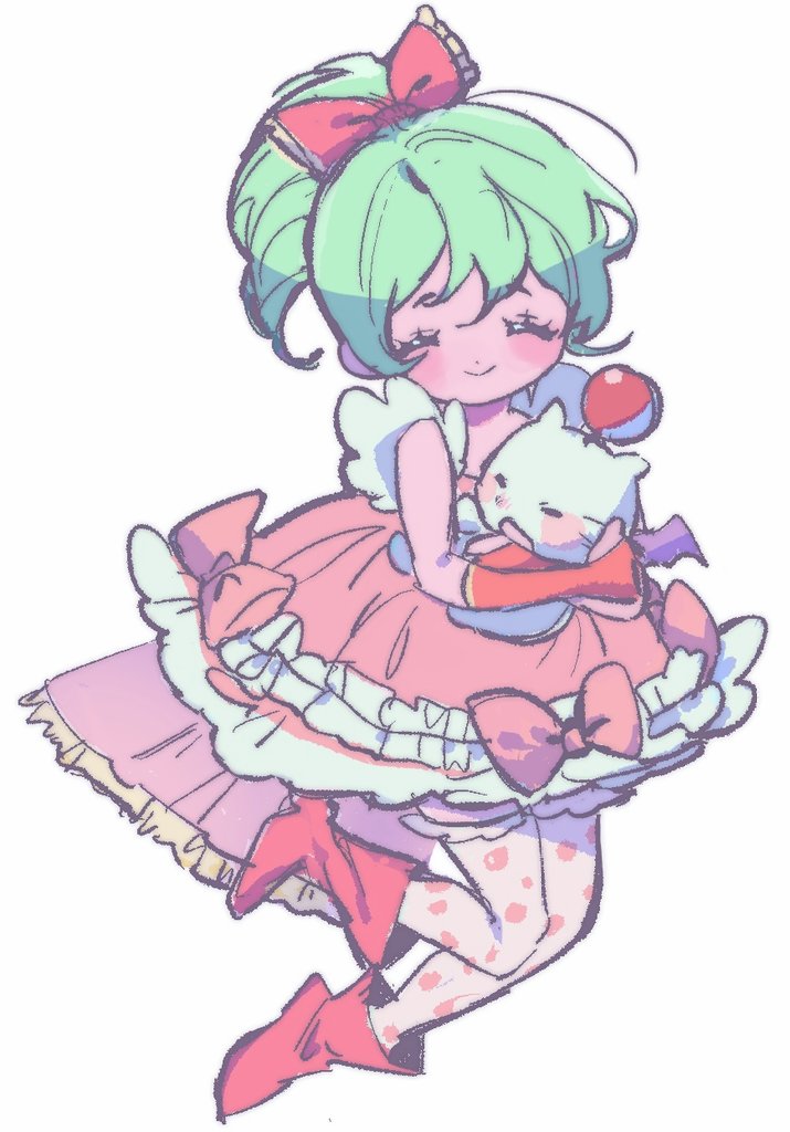 terra branford and moogle (final fantasy and 1 more) drawn by baby_ff_4