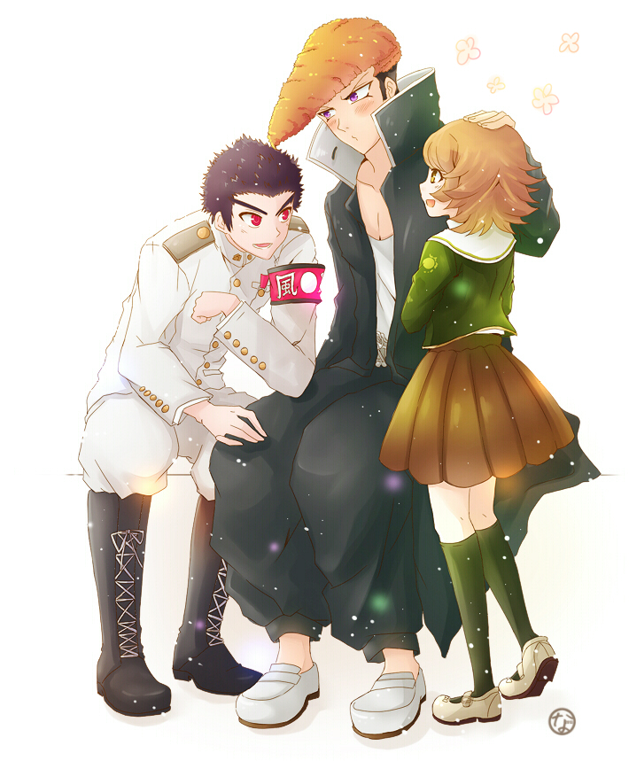 fujisaki chihiro, ishimaru kiyotaka, and owada mondo (danganronpa and 1 more) drawn by himitsu_(dark_nao)