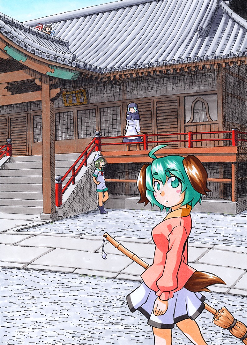 houjuu nue, murasa minamitsu, kumoi ichirin, and kasodani kyouko (touhou) drawn by kawachi_koorogi