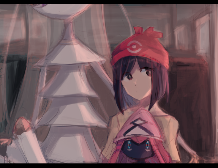 selene, pheromosa, and tapu lele (pokemon and 1 more) drawn by aoki_shizumi