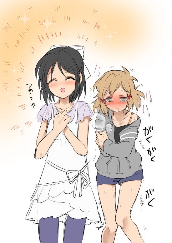 kohinata miku and tachibana hibiki (senki zesshou symphogear and 1 more) drawn by kouji_(kari)