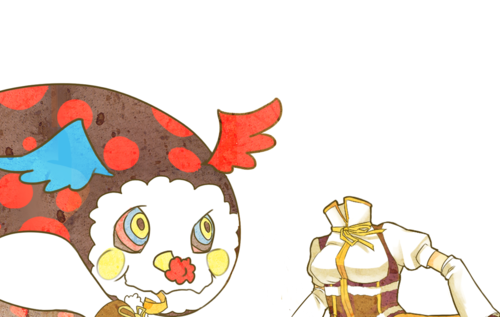 tomoe mami and charlotte (mahou shoujo madoka magica and 1 more) drawn by goldfishu