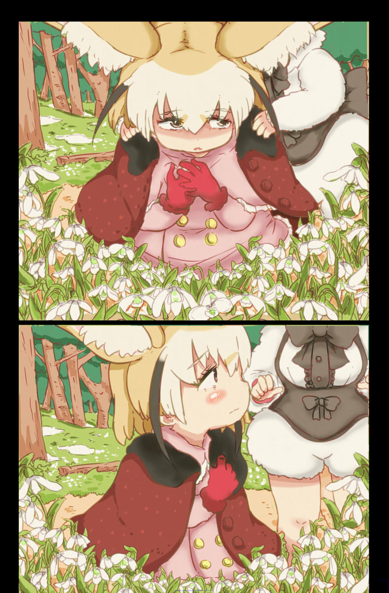 fennec and silky anteater (kemono friends) drawn by shimanoji