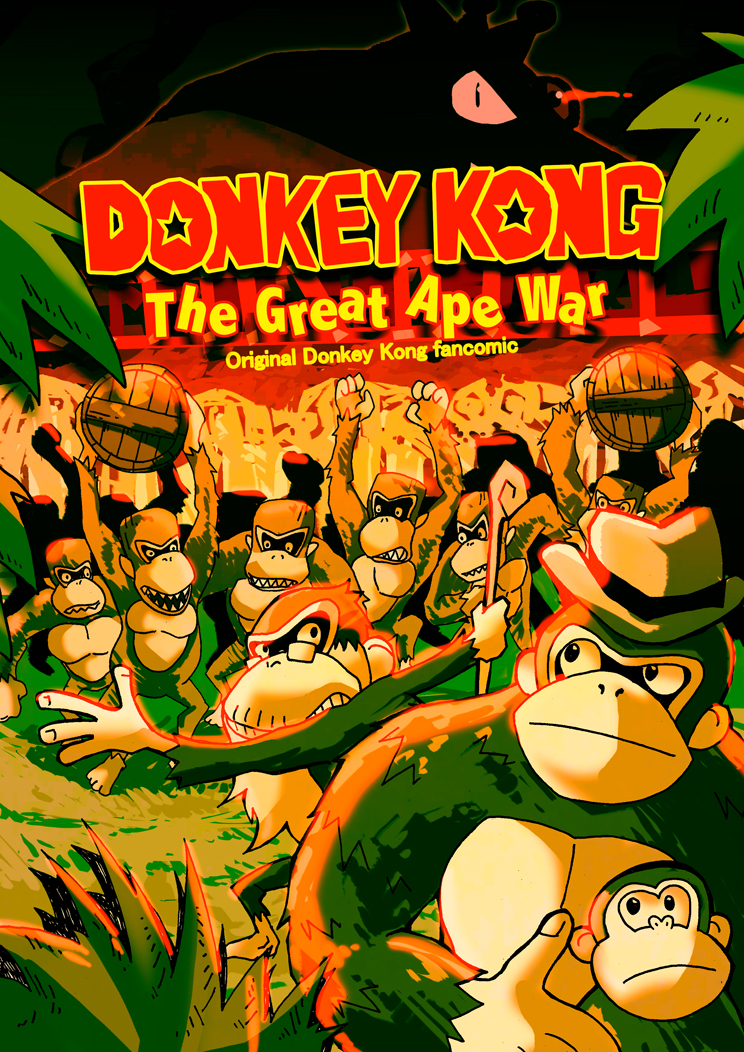 donkey kong, diddy kong, king k. rool, and cranky kong (donkey kong and 1 more) drawn by setz