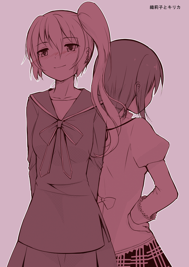 mikuni oriko and kure kirika (mahou shoujo madoka magica and 1 more) drawn by jing_hu