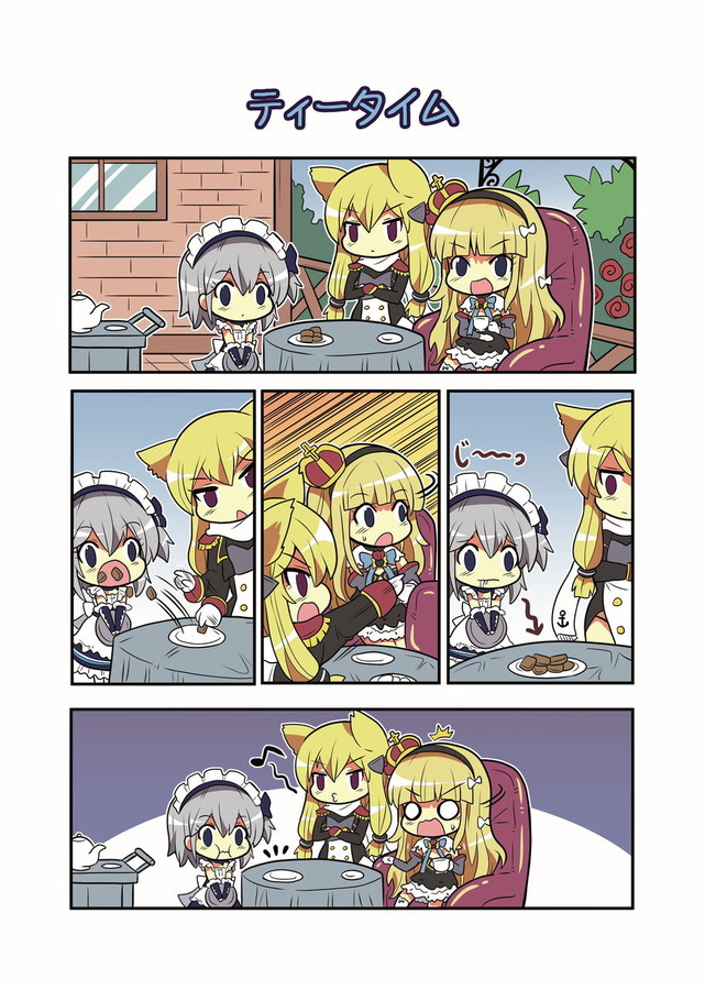 queen elizabeth, warspite, and little bel (azur lane) drawn by colonel_aki