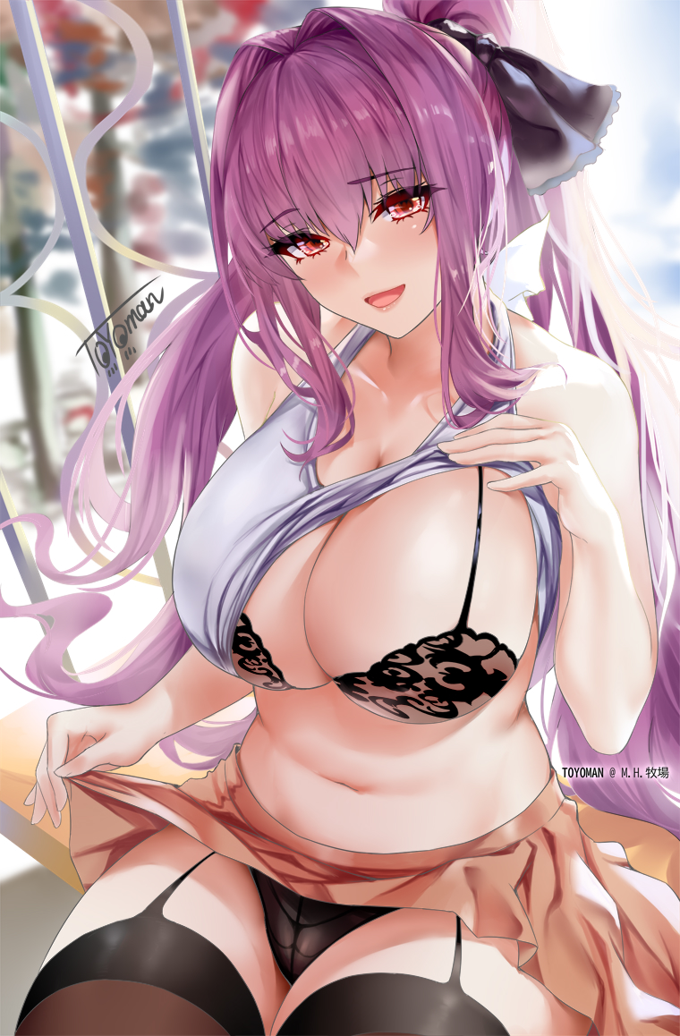scathach (fate and 1 more) drawn by toyoman