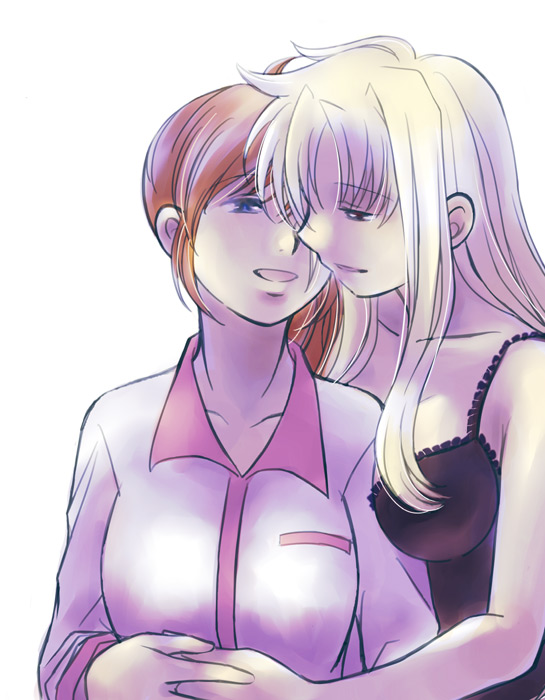 fate testarossa and takamachi nanoha (lyrical nanoha and 1 more) drawn by takemaru80