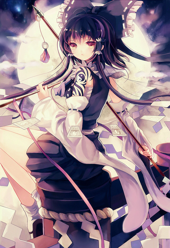 hakurei reimu and maga-reimu (touhou and 1 more) drawn by snake_(pixiv20852572)