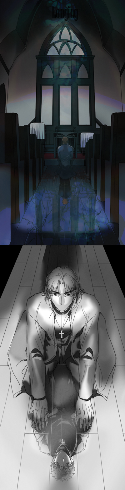 kotomine kirei (fate and 2 more) drawn by libitum523