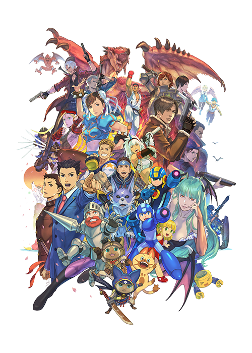 chun-li, morrigan aensland, cammy white, monster hunter, dante, and 27 more (street fighter and 28 more) drawn by nuri_kazuya