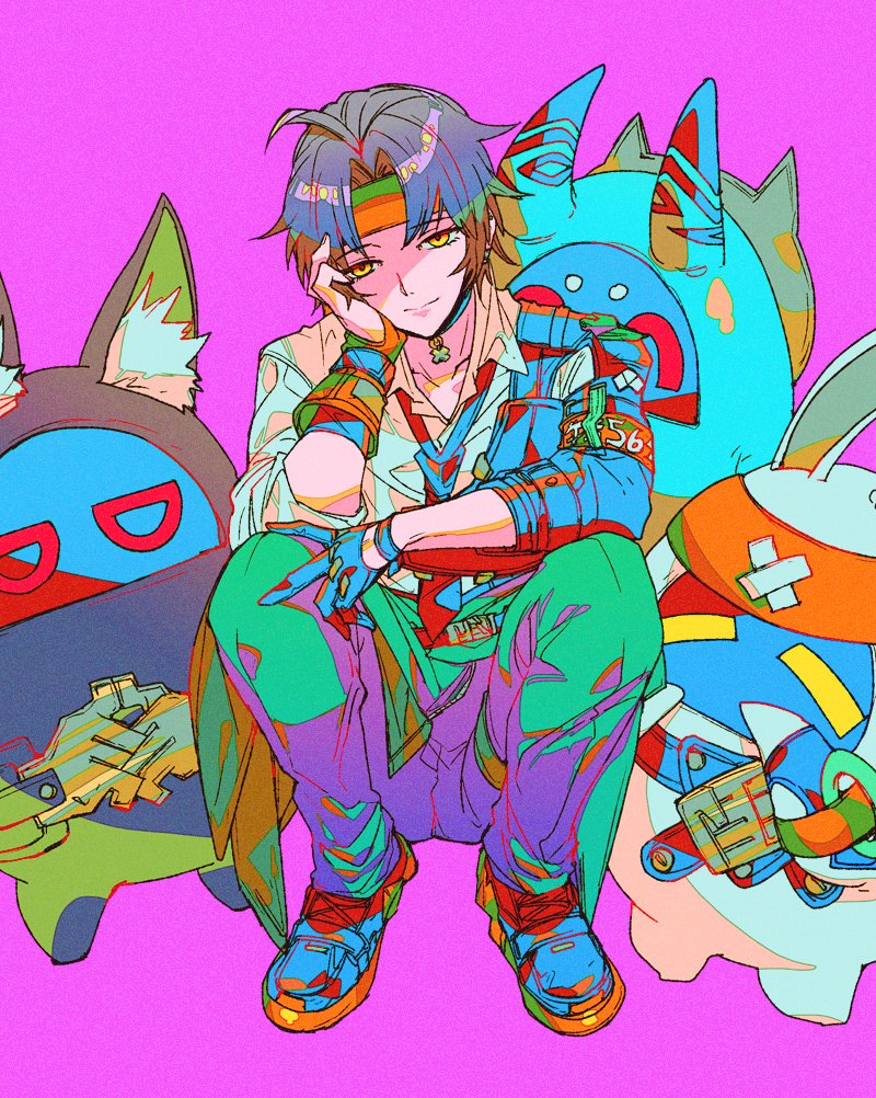 hoshimi miyabi, soukaku, asaba harumasa, asaboo, miyaboo, and 1 more (zenless zone zero) drawn by mizu_cx