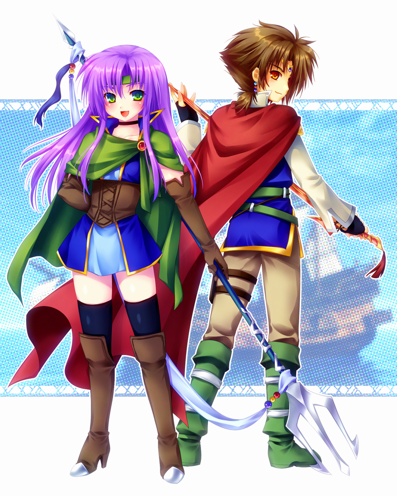 faris scherwiz and bartz klauser (final fantasy and 1 more) drawn by minatosaiga