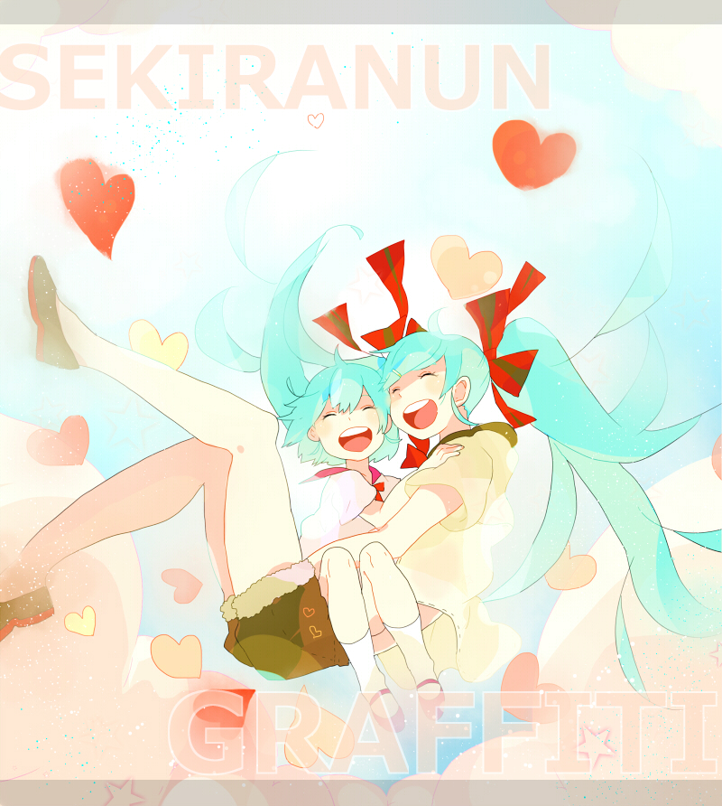 hatsune miku (vocaloid and 3 more) drawn by asuta_(syunsn)