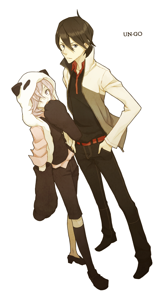 inga and yuuki shinjuurou (un-go) drawn by yow