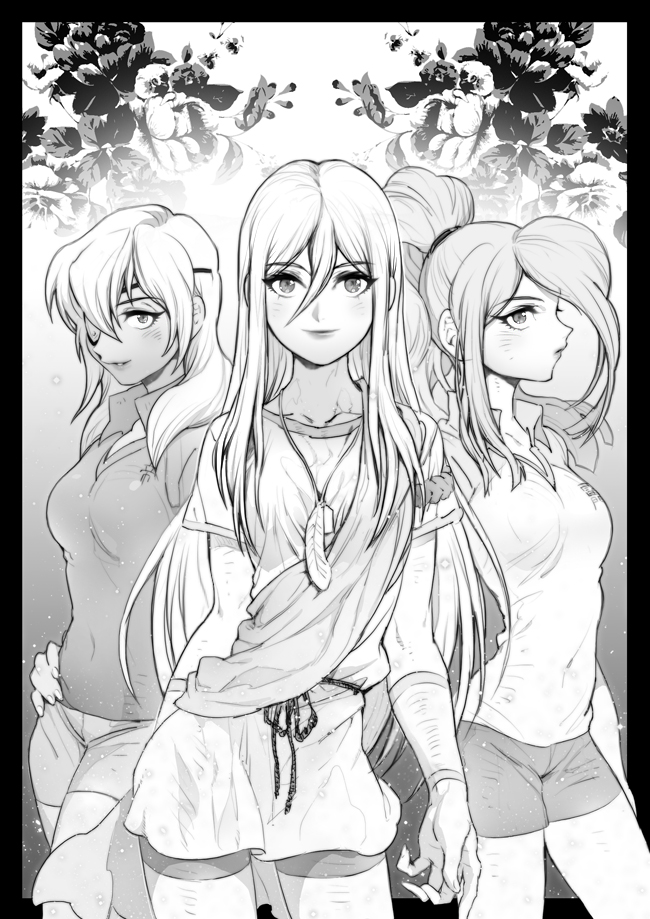 kazemaru ichirouta, afuro terumi, and sakuma jirou (inazuma eleven) drawn by meringo