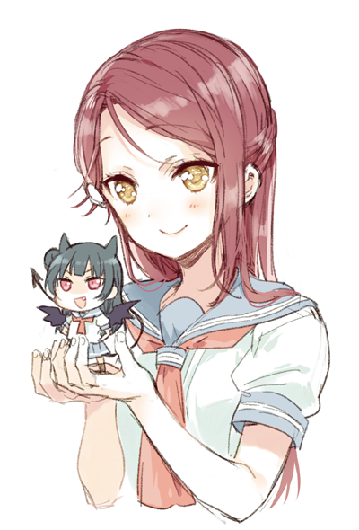 tsushima yoshiko and sakurauchi riko (love live! and 1 more) drawn by nakayama_miyuki